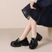 Women's New Loafers Made Of Top-layer Cowhide, Suitable For Spring Autumn, With Thick And Soft Soles, British Style,_vogvips.com