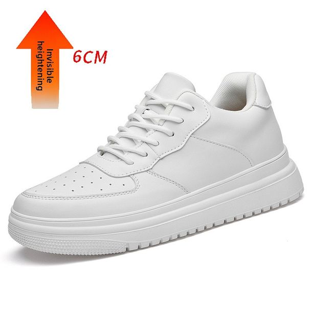 Breathable Invisible Inner Height Increase, Men's Shoes Sot Baseplate Shoes Men's Casual White Shoes_vogvips.com