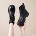 Genuine Leather Hollow Martin For Women 2025 New Summer Thin Hiking Desert Outdoor Climbing Shoes Thick Sole Short Boots_vogvips.com