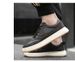 Round Head Casual Board Shoes Men's Four Breathable Splicing White Shoes_vogvips.com