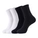 Solid color long cotton socks Breathable sweat absorption casual deodorant white socks sports socks_vogvips.com