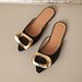 Summer Style Women's Pointed Toe Slippers Metal Design Lightweight Outdoor Wear Suitable Plus Size_vogvips.com