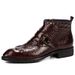 European Warm Series Big Sale High-top Shoes Crocodile Pattern Cowhide Genuine Leather Martin Men's Zipper Business Ankle Boots_vogvips.com