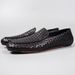 Super Comfortable Soft-surface Breathable Woven Casual Shoes For Men Sheep Lining Cow Leather Pad Slip-on Loafers_vogvips.com