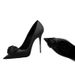 Women's Elegant Champagne Satin Wedding Shoes With Rose Detail Pointed Toe High Heels For Bridal Party Formal Occasions_vogvips.com