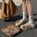 Rhinestone Birkenstocks Women's Thick Sole Retro Slip-On Mules Closed Toe Half Slip-On Fireworks Holiday Shoes_vogvips.com