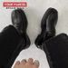 Split Toe Horseshoe For Men's Thick Sole Loafer Tabi Patent Korean Version Trend Casual Leather Shoes_vogvips.com