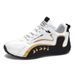 Men's Luxury Streetwear Sneakers - Chunky Gold Accent Trainers, Breathable Mesh Casual Shoes With Thick Sole For Summer Fashion_vogvips.com