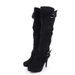 2020 Autumn Winter Plus Size Stiletto High Heel Women's Long Waterproof Platform Elastic Boots_vogvips.com