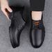 Men's Leather Shoes First Layer Casual Leather Shoes Men's Black Low-top Martin Boots Tooling Shoes_vogvips.com
