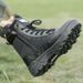 European Warm Series New Men High Top Breathable Tactical Spring Summer Black Ultra-light Security Check Canvas Training Shoes Military_vogvips.com