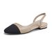 Xiaoxiangfeng 2025 New Light Mouth Colored Back Empty Baotou Sandals Flat Bottom Low Top Genuine Leather Women's Shoes_vogvips.com