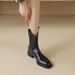 Genuine Soft Leather Short Cowboy Boots For Women Western Style Autumn Winter 2025 Versatile Niche New Pointed Toe_vogvips.com