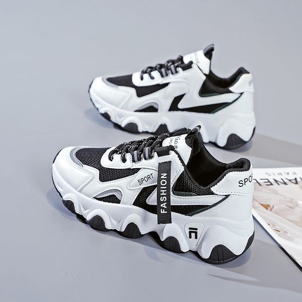 2025 Spring New Breathable Dad For Women Korean Style Sports Ins Thick Sole Student Running Shoes 508_vogvips.com