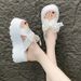 Platform One-Strap For Women Summer Trend New Fashion Bowknot Round Toe Open-Toe Beach Sandals Trendy_vogvips.com