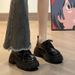 British Style Thick-Soled Women's Leather 2025 New Spring Versatile Black JK Loafers Platform Shoes Ins Trend_vogvips.com