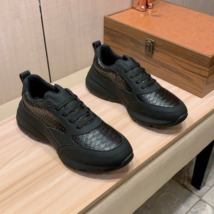 2025 New Top Layer Cowhide Light Luxury Trendy Brand Genuine Leather Thick Sole Height Increasing Casual Sports Dad_vogvips.com