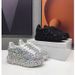 Women S Rhinestone Platform Sneakers Sparkling Casual Shoes With Thick Sole Inner Height Boost For Streetwear_vogvips.com