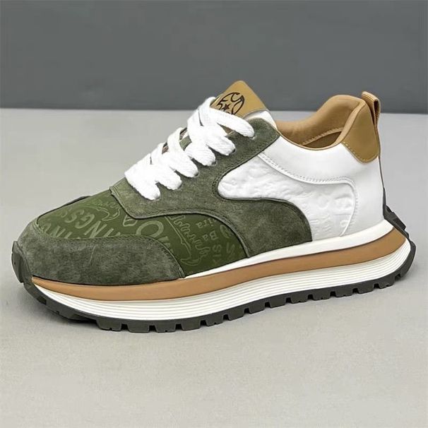 Men’s Chunky Sneakers – Retro Casual Shoes With Thick Sole For Height Boost (Breathable, Lace-Up, Color-Block Design, Size 45-50)_vogvips.com