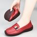 Casual Leather Shoes For Women In Spring, One Foot, Anti-Slip, Flat And Comfortable, Mom Single Shoes For Women_vogvips.com