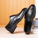 Men's leather sandals Business casual men's hollow trend pointed shoes_vogvips.com