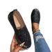 plus Size Women's Casual Glitter Rhinestone Slip-On Shoes Thick Soled Spring Autumn New Style Lazy Shoes_vogvips.com