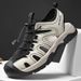New Summer Men's Baotou Sandals Breathable Live Streaming Casual Large Beach Hollow Mesh Shoes_vogvips.com