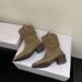 Chunky Heel French Pointed Toe Western Cowboy Short Boots For Women 2025 Autumn Winter New Style_vogvips.com