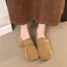 Trendy Chunky-Heel Mule Sandals – Punk-Inspired With Metal Buckle (Khaki, Dark Brown, Yellow, Pink, Sizes 35-40)_vogvips.com