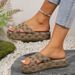 Women's plus Size Slippers Light Comfortable round Toe Plum Blossom Design Outdoor Wear_vogvips.com