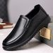 TerraStride Men' Caual Genuine Leather Wear-reitant Sole Soft Surface Slip-on Cowhide Practical Middle-aged And Elderly Dad_vogvips.com