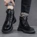 European Warm Series 2025 Autumn Martin Men Korean Style High-top British Work Men's Military Boots Casual Trendy Shoes_vogvips.com