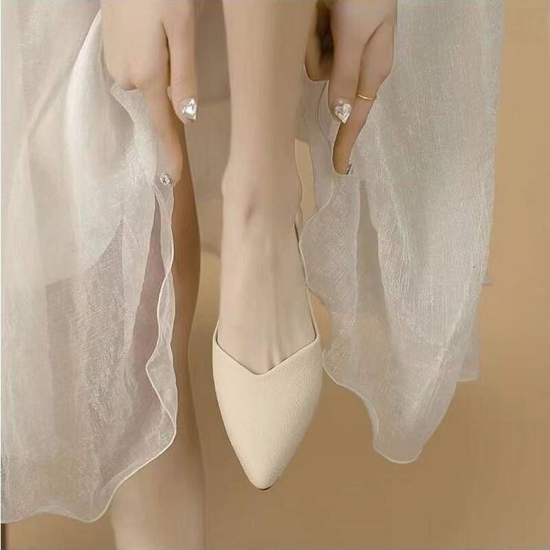 Soft Pointed-toe Flat Shoes, New Spring Autumn Style, Versatile Low-cut Design To Match Skirts, Leather And Soft_vogvips.com