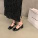 Thick Heel Red Single Women's 2025 New Summer Mid High Heels Silver Mary Jane Paired Skirt Evening Shoes_vogvips.com