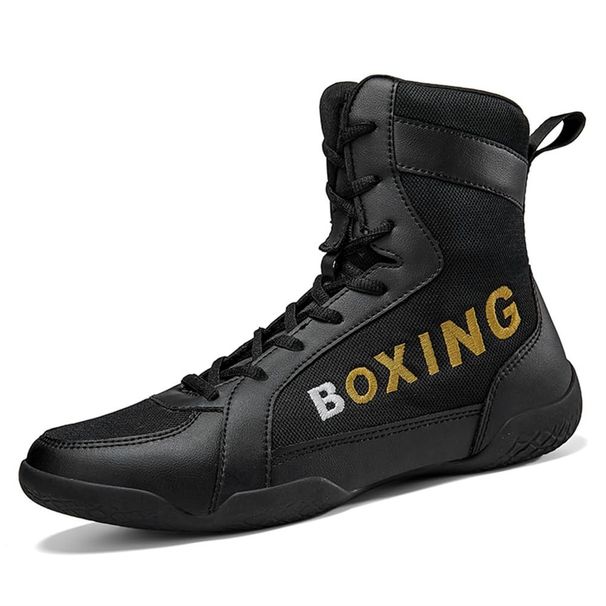 Men's High Top Professional Wrestling Shoes Breathable Lightweight Male Fighting Training Boots Fitness Sports Sneakers_vogvips.com