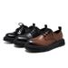 Euro Step 2025 Spring And Autumn New Solid Color Heel British Style Low Top Black Casual Thick Sole Brogue Business Shoes 4735-R_vogvips.com