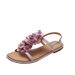 Sandals Women's Summer Casual Flower Fairy Storm Bohemian Versatile Flat Bottom Beach Shoes ZD26-2_vogvips.com