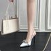Bow High Women, Slim Heels For Spring Summer 2025, New Style With Champagne Colored Silk And Evening Temperament,_vogvips.com