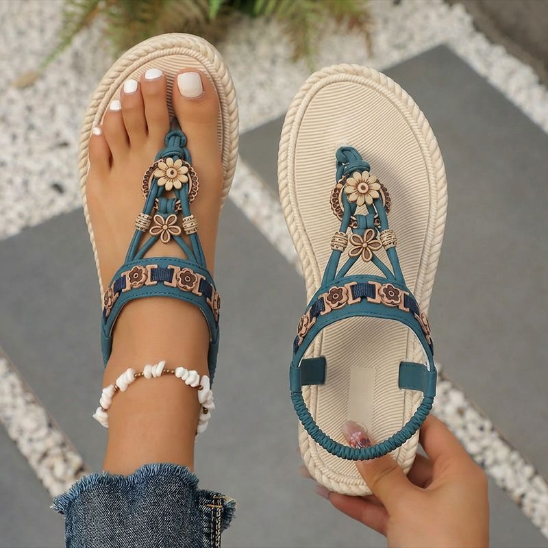 2026 Bohemia Style Flats Sandals Women Summer Slip On Clip Toe Beach Sandals Woman Lightweight Plus Size 43 Gladiator_vogvips.com