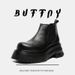Lightweight Thick-soled Heightening Retro Tooling Boots Lazy Feet One Pedal Men's Boots Martin Boots_vogvips.com