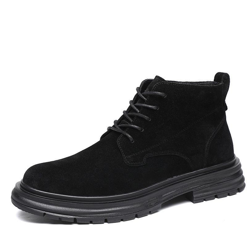 European Warm Series Mid-Top Martin 2025 New Casual Versatile Motorcycle Work Boots Men's Autumn High-Top British Style Leather Shoes_vogvips.com