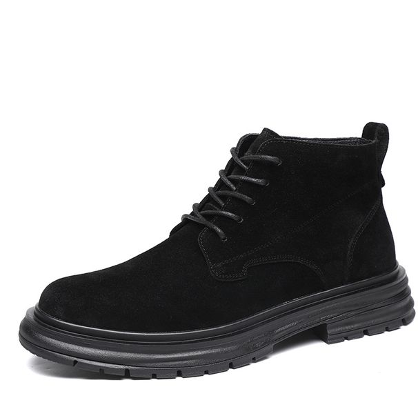 European Warm Series Mid-Top Martin 2025 New Casual Versatile Motorcycle Work Boots Men's Autumn High-Top British Style Leather Shoes_vogvips.com