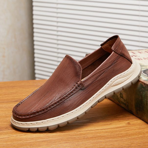 New set of foot comfortable bean shoes flat light breathable men's casual shoes_vogvips.com