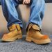Retro Thick-soled Heightening Tooling Boots Rhubarb Boots High-top Velvet Short Boots_vogvips.com