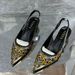 Guangzhou Shoes Embroidered Women's Sandals Autumn Summer High Version Pointed Toe Cat Eye Elegant_vogvips.com