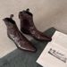 Grape Women's Fashionable Pointed Toe V-Cut Denim Slim Thick Heel Wrinkle-Free Western Short Boots For Women_vogvips.com