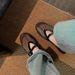 Women's Sheepskin Openwork Mesh Sandals Summer Style One Strap round Toe Flat Low Cut Mary Jane Ballet Flats_vogvips.com