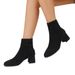 2025 Autumn Winter New Square Toe Back Zipper Elegant High Fashion Export Cross-Border Large Size Chunky Heel Short_vogvips.com