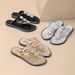 Woman's Sandal Fashionable Flip Flops Rhinestones High-end Clip On Large Size Flat Slippers Summer Sandals_vogvips.com