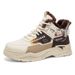 Winter Men's Shoes, Fleece-Lined High-Top Work Shoes, Men's Trendy Versatile Thick-Soled Fleece-Lined Warm Cotton Sneake_vogvips.com
